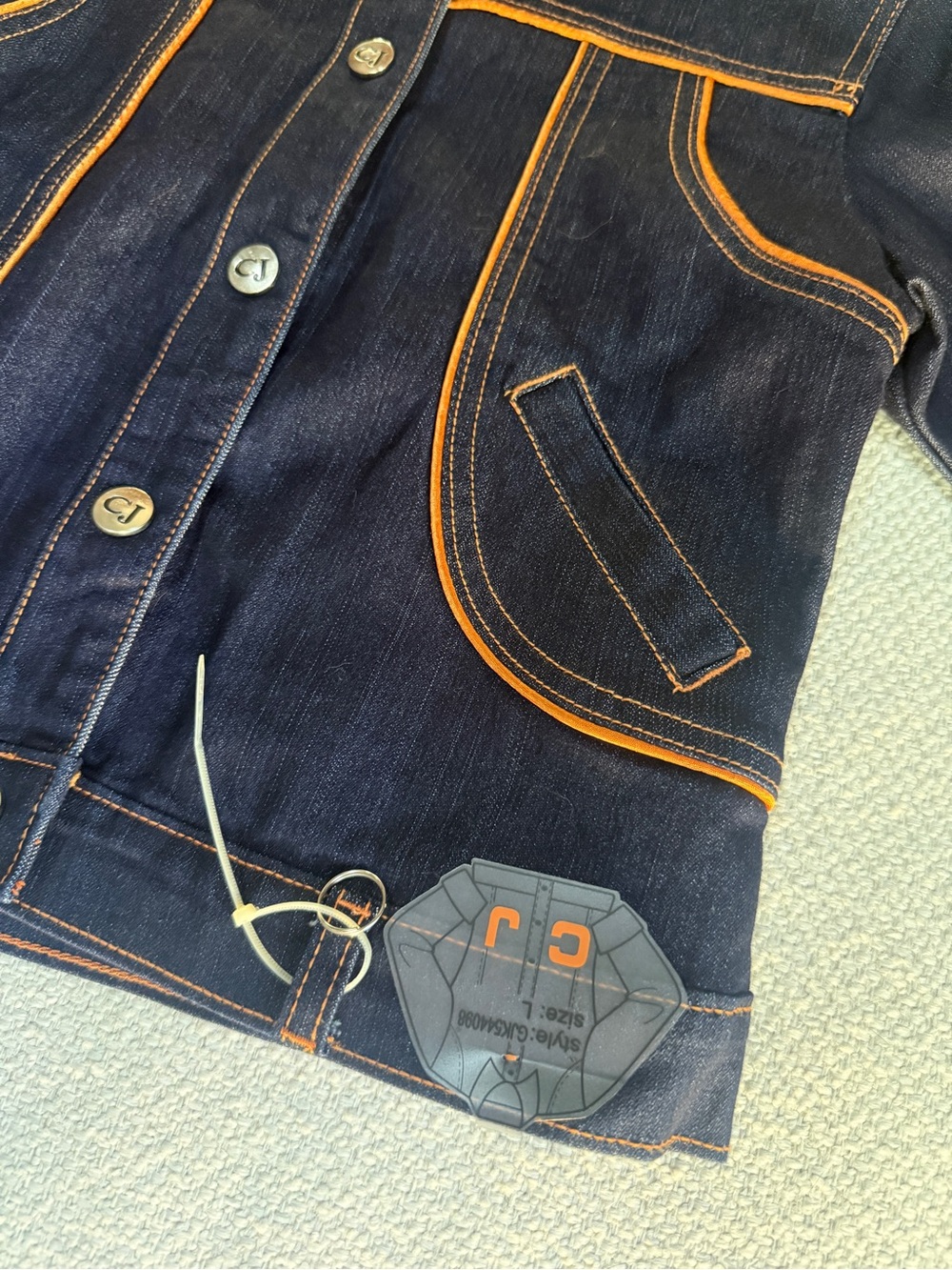 Crest Jeans Vintage Dark Denim Cropped Jacket - Picture 4 of 7